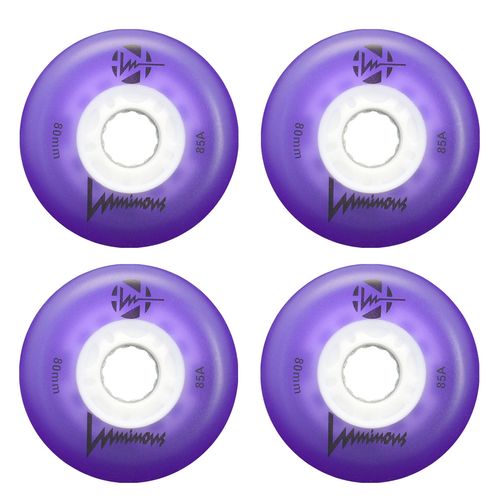 Ruedas-Rollers-FR-SKATES-Luminous-Led-80mm85A-Pack-x4-Purple-White-LUWL-LU80-PU-WH-1